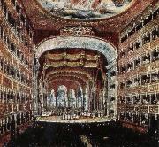 leigh hunt the interior of the teatro san carlo in naples where several of rossini s operas were fist performed oil on canvas